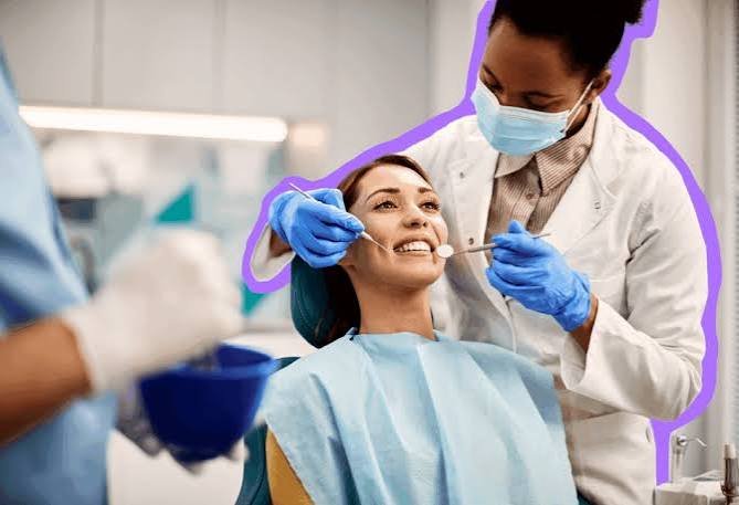 A professional feature image illustrating local SEO for Canadian dental practices, featuring Google local search, map listings, reviews, local keywords, citations, Google Business Profile optimization, and dental clinic website pages.