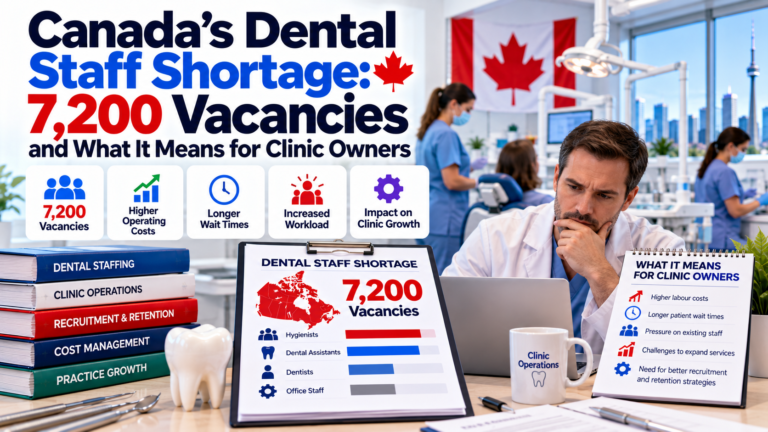 Canada’s dental staff shortage with 7,200 vacancies and its impact on clinic owners