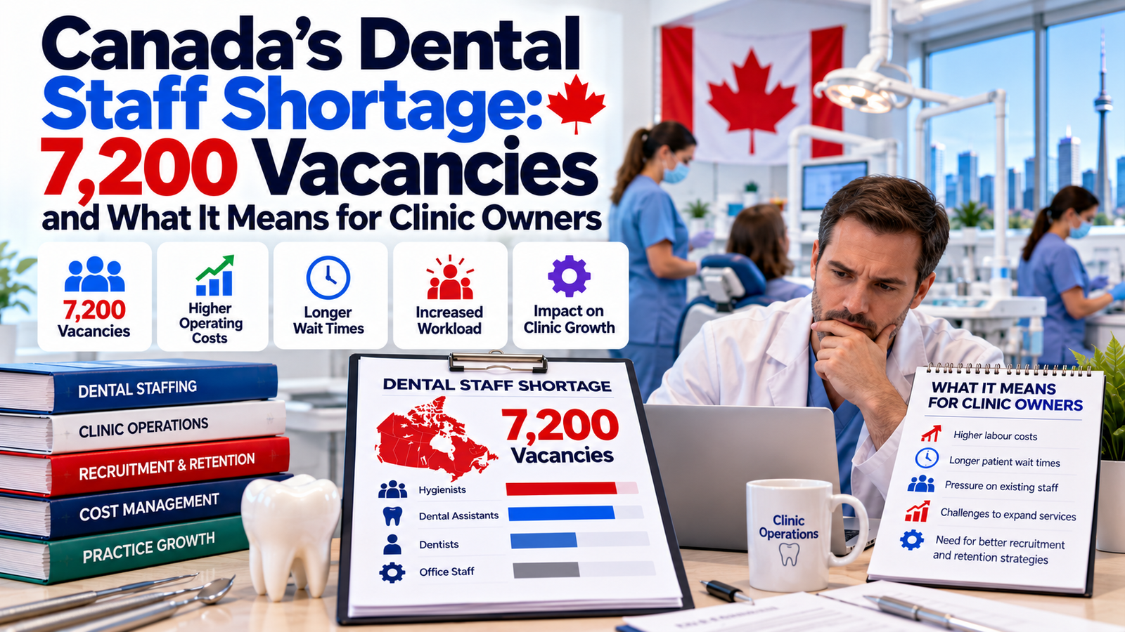 Canada’s dental staff shortage with 7,200 vacancies and its impact on clinic owners